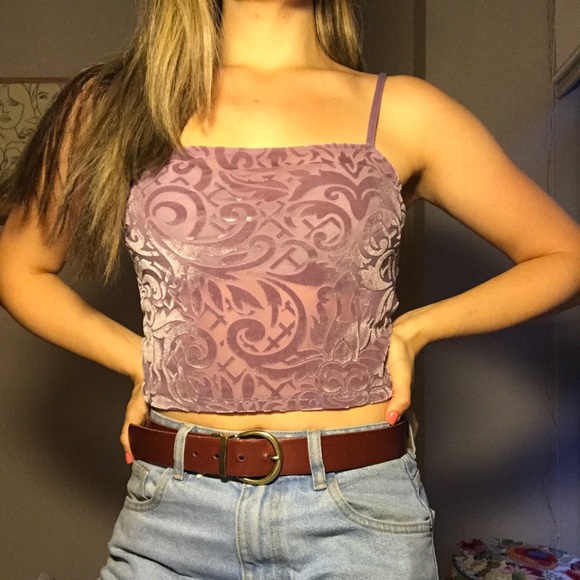 Forever 21 Tops - Lavender velvet crop top
